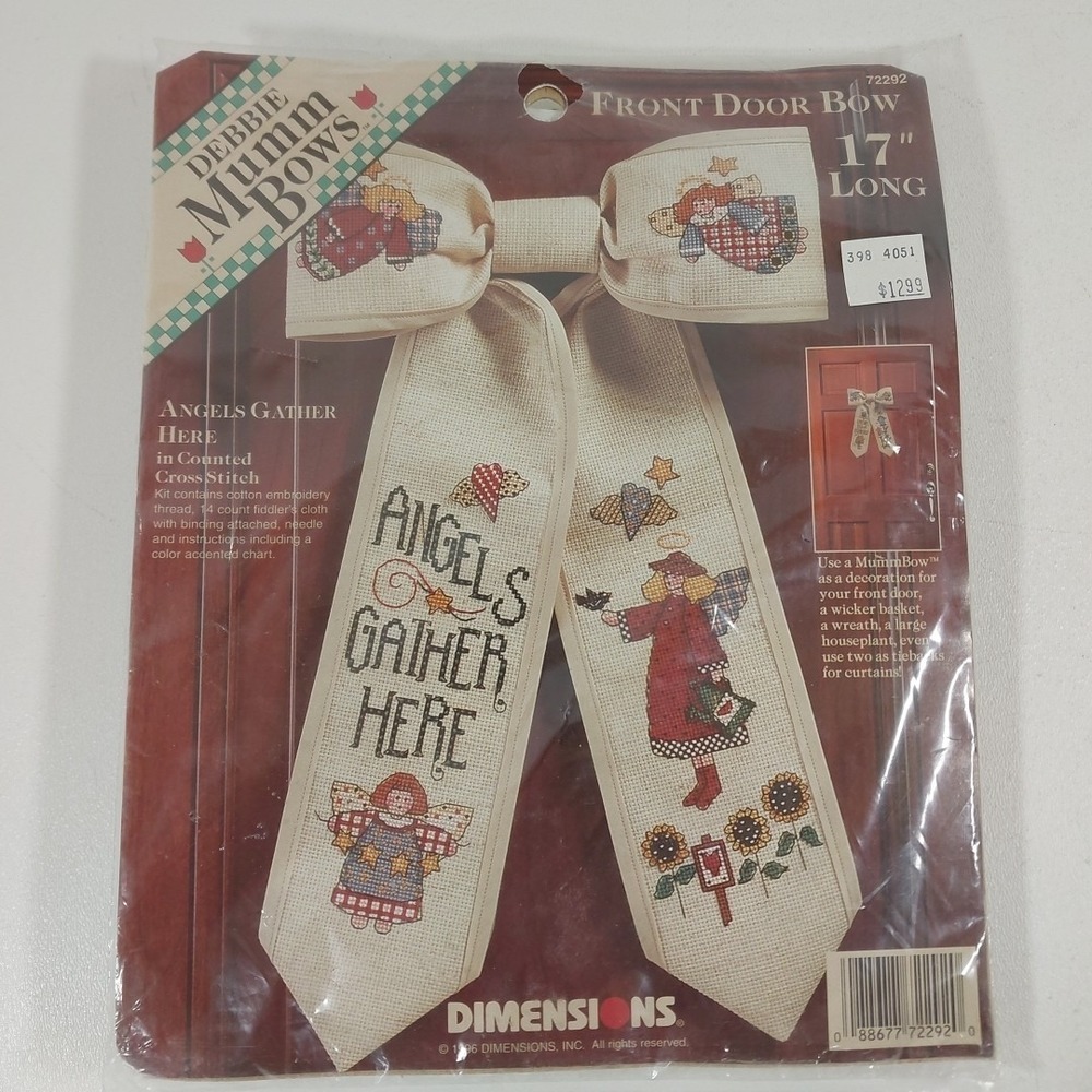Vintage Dimensions Debbie Mumm Bows Angels Gather Here‎ Cross Stitch Kit New